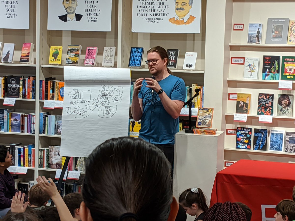 emytomita's tweet photo. Excited to meet @MrNathanHale at @BrazosBookstore #historicalfiction #graphicnovel #awesomewriter #majorimpossible https://t.co/GSRIBdpTW5