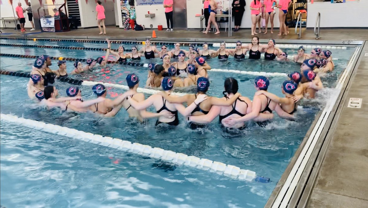 MrsGapp's tweet photo. Such an honor to cheer on the swim team today and have a special moment with them!! These girls have a gift of grit, teamwork and passion!! Proud of you all!! Thank you for your love and support! 💪🏻💕🏊🏼‍♀️ @chap_swim https://t.co/Y8Llb4tUBk
