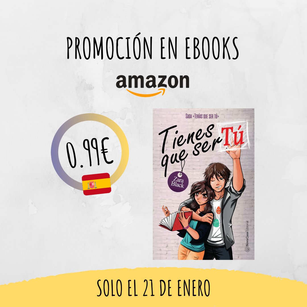 NovaCasaEditors's tweet photo. Os adelantamos que el próximo martes, desde Amazon España podréis haceros con la primera parte de la saga TENÍAS QUE SER TÚ de Zara Black, TIENES QUE SER TÚ, por 0,99€ 🎆

#novacasaeditorial #tienesquesertu #teniasquesertu #zarablack https://t.co/7hQcHnnTno