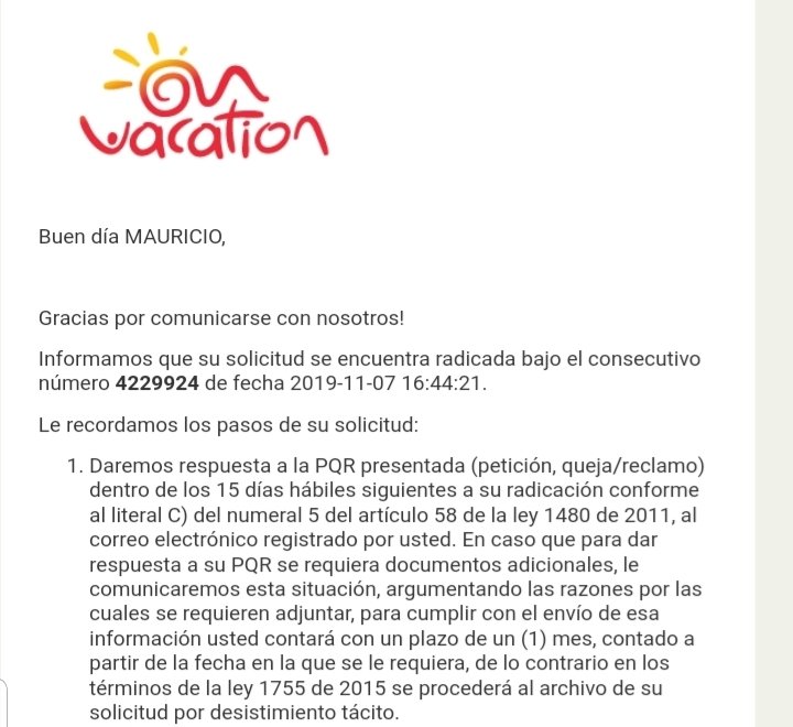 pirripipa's tweet photo. Señores @OnVacationOfic desde el 7 de nov del año 2019 erradique una solicitud de reembolso, esta es la hora que aún no me han dado una respuesta. @Sicresponde @sicsuper
#OFFvacation https://t.co/I0gk4PpbYN