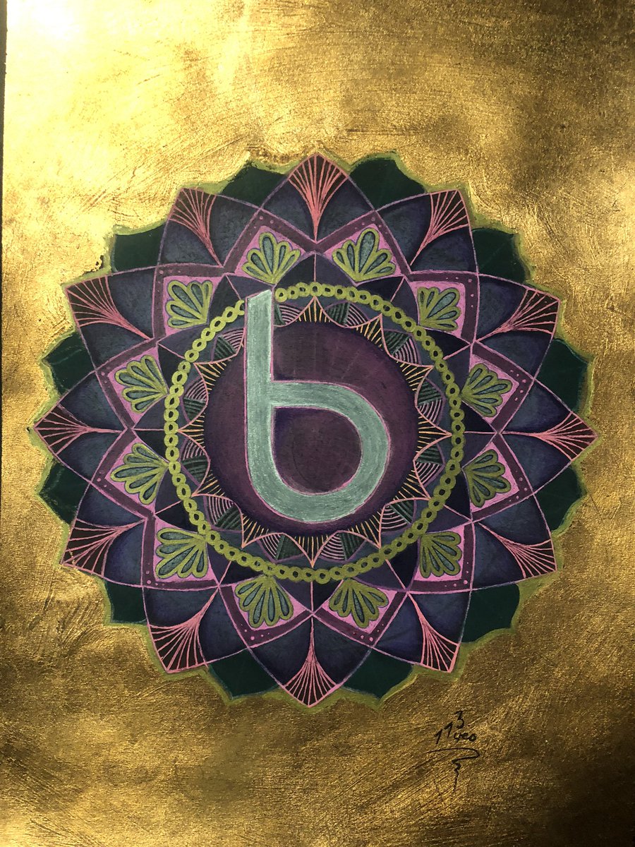 MarioPiresArt's tweet photo. Latest addition to the crypto series. Banker!!!!!! To the moon! @ante_hero @Bankroll_Status @ACryptopedia #mandalaart #cryptoart #cryptobanker #mariopiersartworks #goldleaf #mixedmediaart https://t.co/ag7lipQ80J