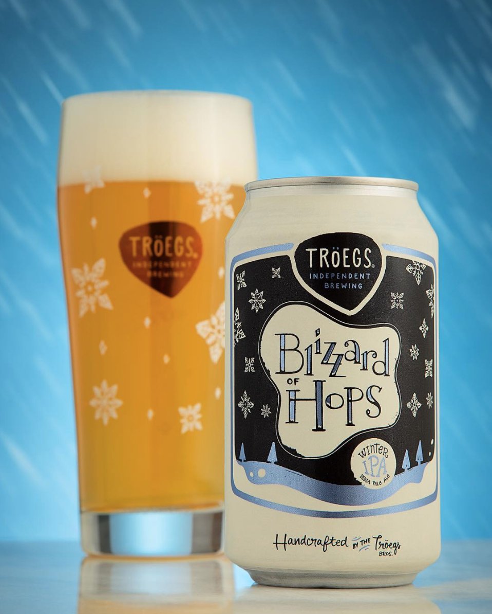 TroegsBeer's tweet photo. Perfect day to hole up inside and crack a few of these. We taste: juicy pineapple, orange rind and spruce tips. 📸: IG singinkang https://t.co/Xx8A94hejK #BlizzardofHops #HopCycle #troegs #PAbeer https://t.co/9WLGpdNO3a