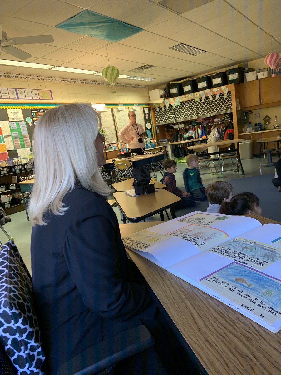 NES_CT's tweet photo. Ms. Kovalโs student present their opinion on Sporks to Dr. Parker. Northville will pilot sporks for the district. #recycling #SaveThePlanet https://t.co/FrXapcgER7