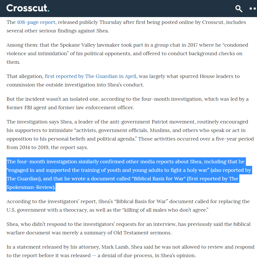 Is it not worth asking if Republicans are moving too far right when:A Washington GOP rep "engaged in and supported the training of youth and young adults to fight a holy war" for a right-wing militia? Or When a right-wing militia's threats caused a state of emergency in VA?