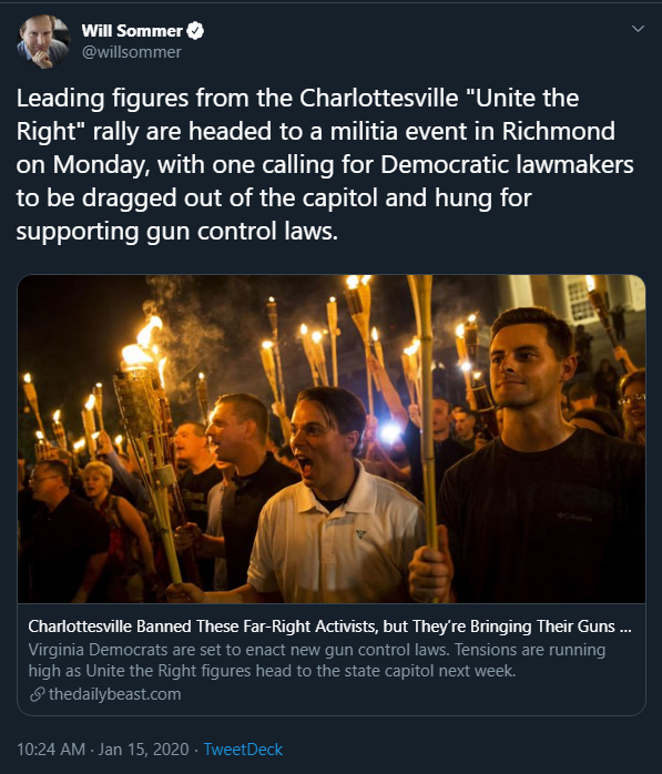 Is it not worth asking if Republicans are moving too far right when:A Washington GOP rep "engaged in and supported the training of youth and young adults to fight a holy war" for a right-wing militia? Or When a right-wing militia's threats caused a state of emergency in VA?