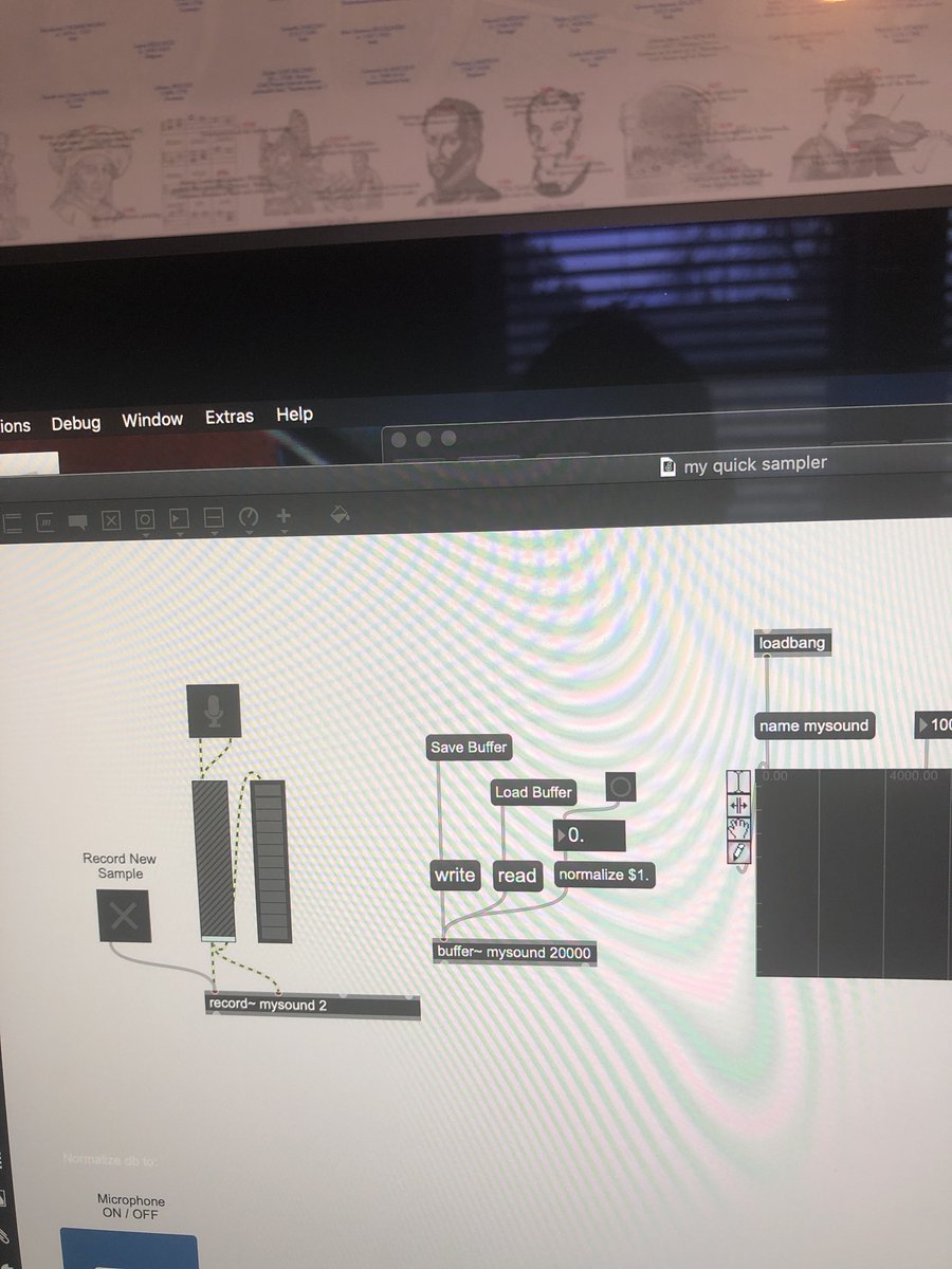 csusMusTech's tweet photo. Welcome to the new semester. We’ll be starting with a little Max patching. Something like this I s’pose. https://t.co/PSlEHij2Ki