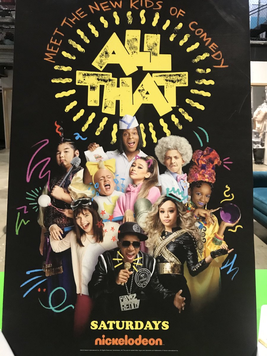 Tune in tonight for new episodes of All That! Really proud of these shows. Had a blast making them with the best cast and crew in the biz! #allthat