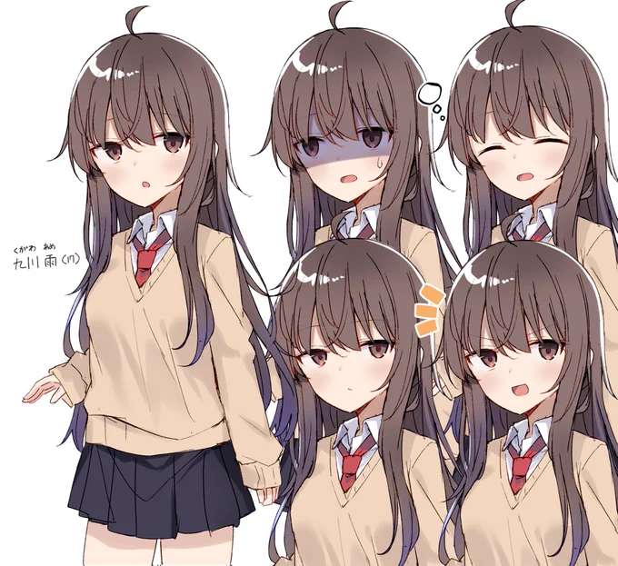 気に入って表情差分まで作ってしまったのでうちの子的な感じで 