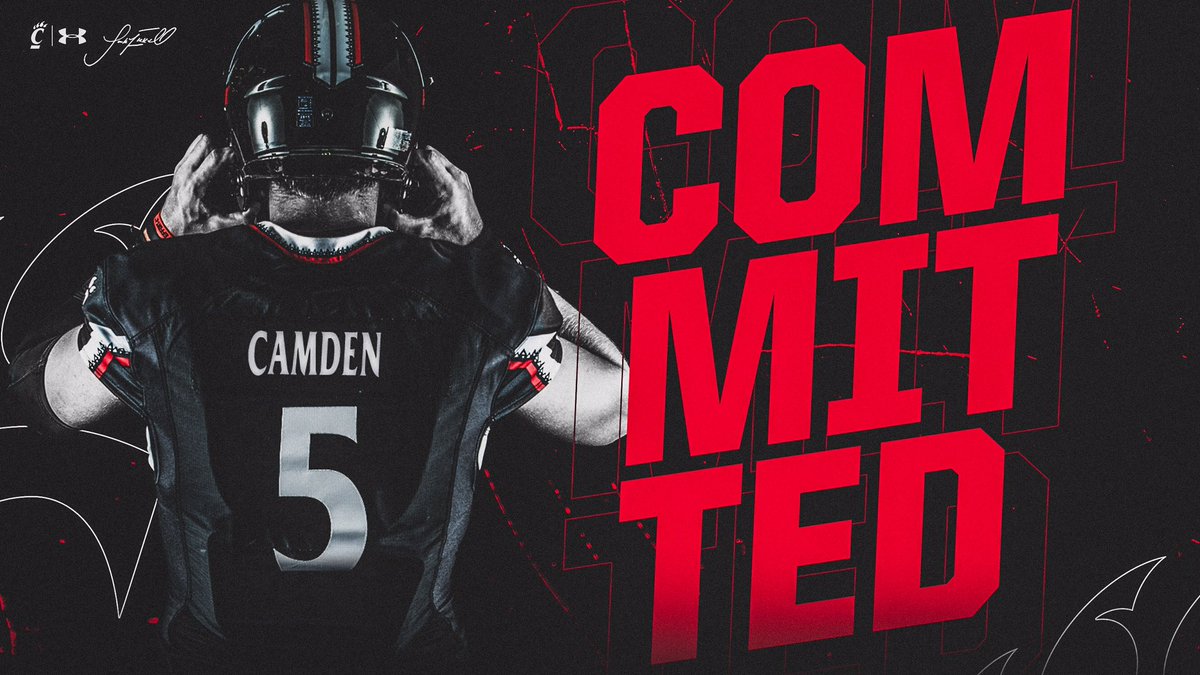 jmzcamden's tweet photo. Excited and blessed to announce my full commitment to playing football at the University of Cincinnati for @CoachFick. Thank you to all my friends and family who were apart of this journey. #GoCats #Workwins @CoachEvanDreyer @CoachTenuta @Marcus_Freeman1 @Mason_BM https://t.co/17RFWOfBh1