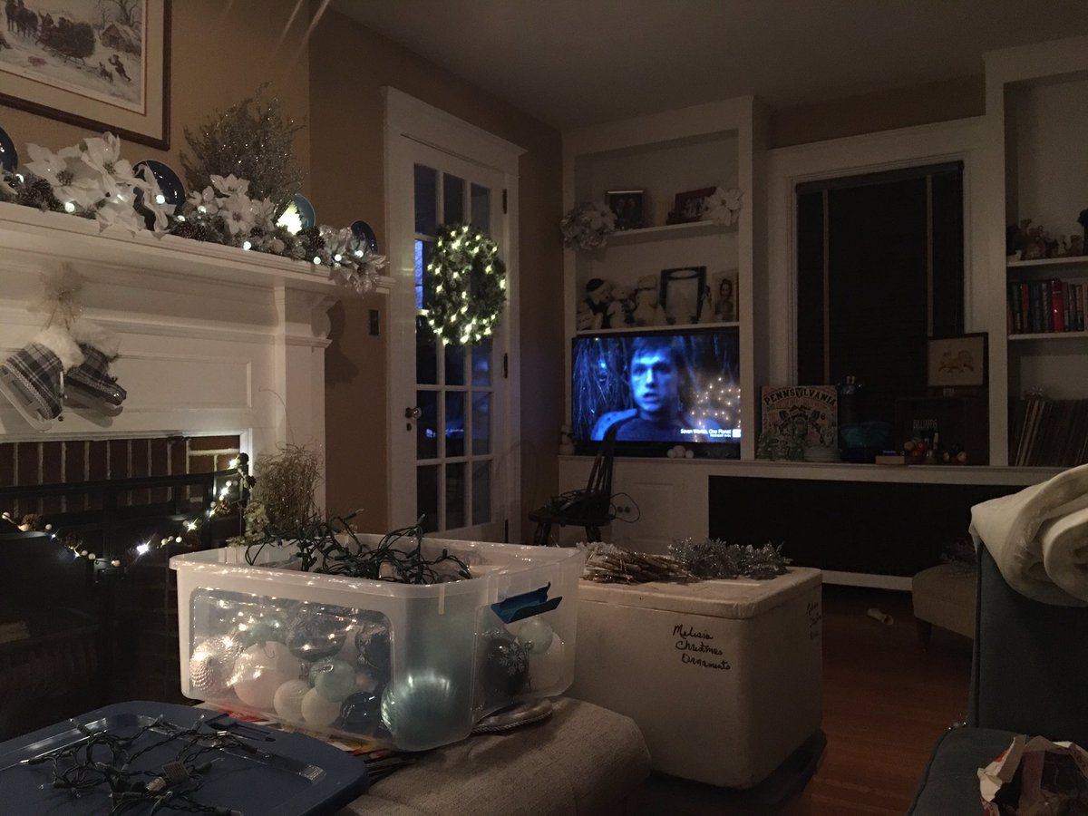 MelissaHBurg's tweet photo. And with that... the first real tree in the new home is down ๐ข๐ But at least I have these up for the rest of winter to keep me happyโบ๏ธ #TreeFarmGirl #FirstChristmasAt164 #342DaysTillChristmas https://t.co/px2hwTgKe8