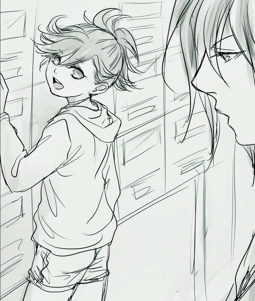 同じアパートの現パロ百どろ落書き 