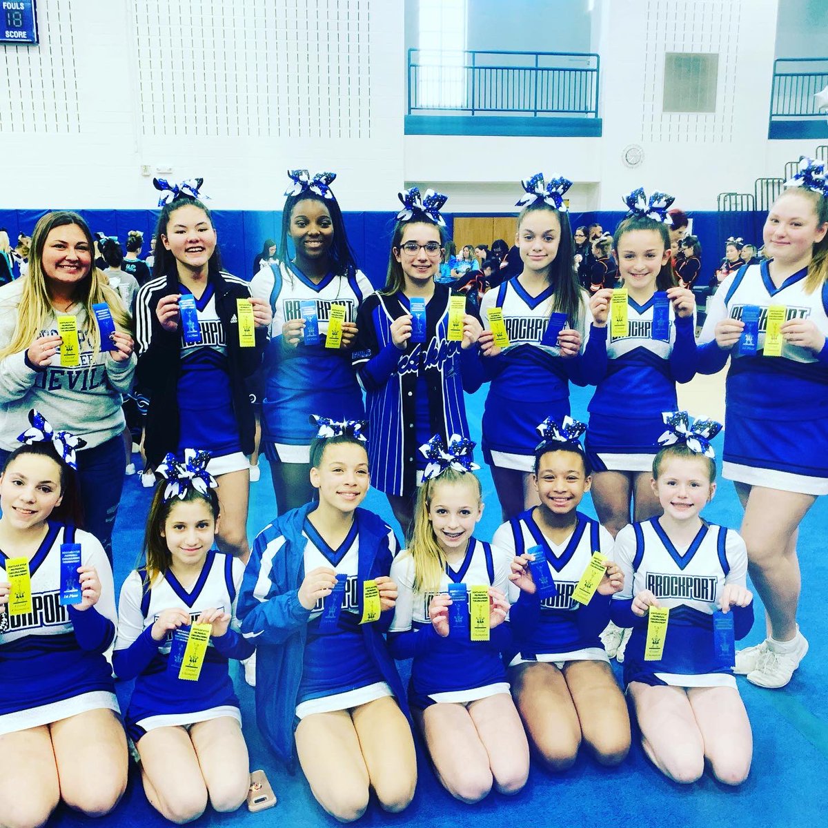BrockportCheer1's tweet image. Another great day for Brockport. These kids keep amazing us coach’s, day in and day out. I’m so proud to be a BLUE DEVIL💙😈🖤 2nd for Varsity/ 2nd for JV/ 1st &amp;amp; GRAND CHAMPS for Mod Squad #battleready #targeteliminated