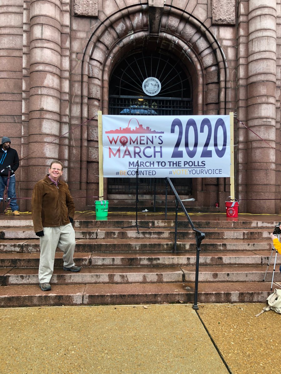 Jake4StlCo's tweet photo. The @StlWomens March on St. Louis this morning was truly incredible. Nothing is more inspiring than seeing people come together to fight for change. Great to stand with so many friends and allies, even on a blustery morning!

#StrongLeadership #NewPath #MarchActVote https://t.co/APXOn0Np0w