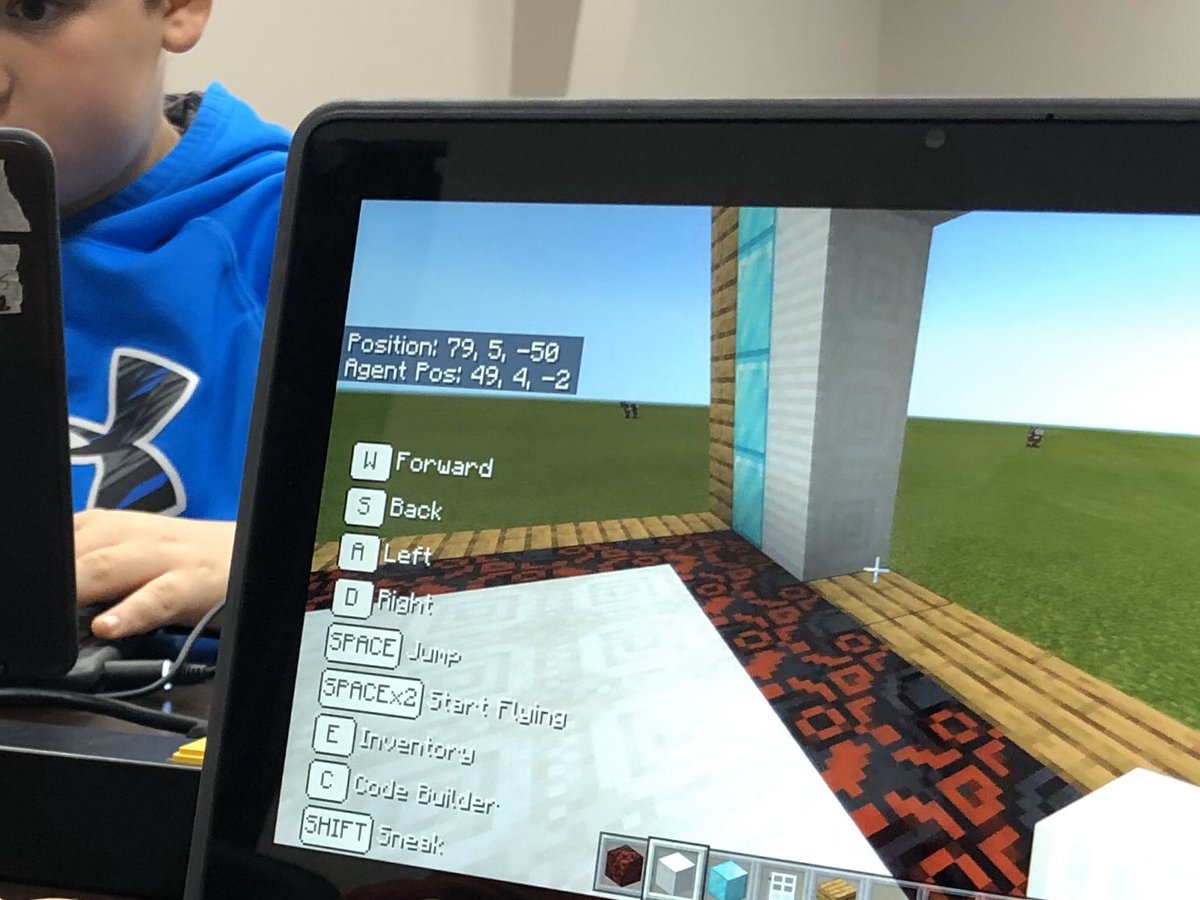 MPSTechnology's tweet photo. Great Saturday with our @MoorePublicSch Student Tech Team. They spent the day learning how to teach #minecrafteducation to teachers.  Thanks @iluvthelibrary, @e_verno, @Hawkins_RandyM and @susietinker5 for getting this going. #play2learn #mpspride #futureteachers @PlayCraftLearn https://t.co/Oo6pDmisSj