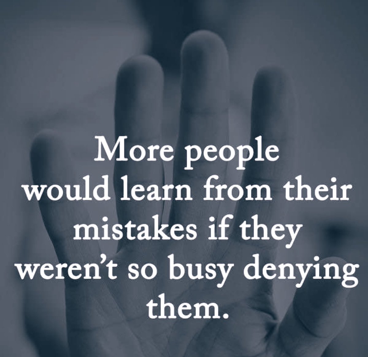 carlaacarlson's tweet image. More people would learn from their mistakes if they weren’t so busy denying them. #Mistakes #LessonsInLife #LearnFromThem #ThinkBIGSundayWithMarsha