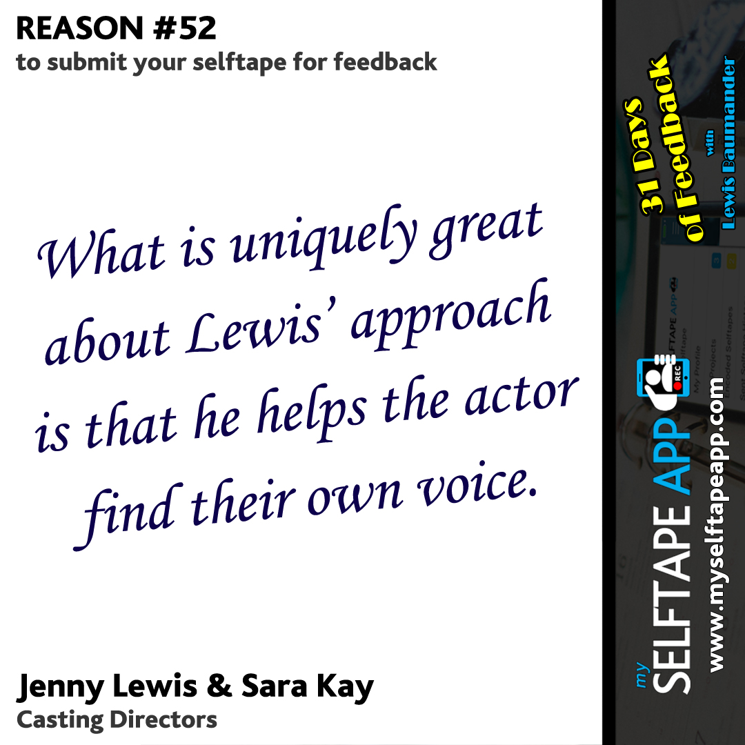 myselftapeapp's tweet photo. REASON #52 to submit your selftape for feedback:
"What is uniquely great about Lewis' approach is that he helps the actor find their own voice" 📜 #JennyLewis &amp; #SaraKay of @LewisKayCasting 
>>> Full details at https://t.co/BkyjLPXR8p  <<<
.
🎬
.
#actors #actress #actorslife https://t.co/Z70MP2HP44