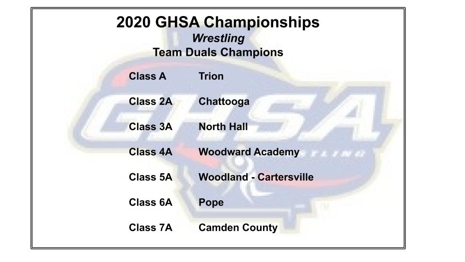 GHSA on Twitter "Wrestling Team Duals Congratulations to the 2020