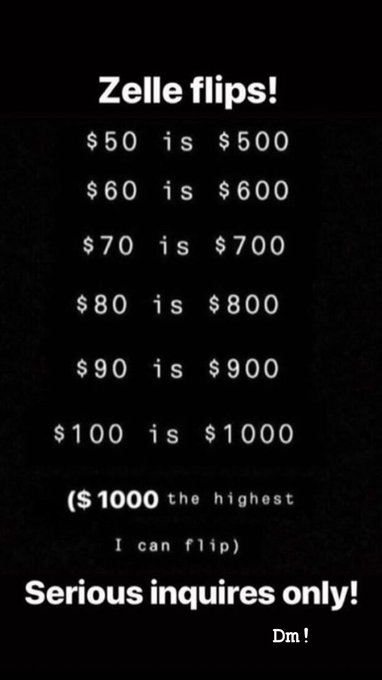 Who&rsquo;s all active right now and wanna make some easy money 💰 cashapp flips and Zelle flips serious inquires<a href="/tag/grandtheftautov"class="tags"><span>#grandtheftautov</span></a><a href="/tag/xboxshare"class="tags"><span>#xboxshare</span></a>