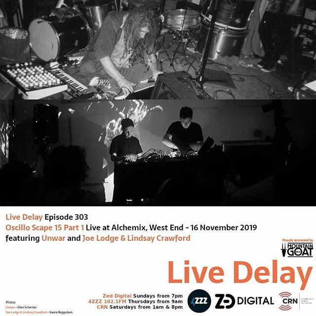 This week on Live Delay we begin a series recorded at Oscillo Scape 15 at Alchemix last November. Oscillo Scape is a semi-regular performance event showcasing local experimental electronic music and in this first installment we bring you sets from Unwar … ift.tt/2v5sceh