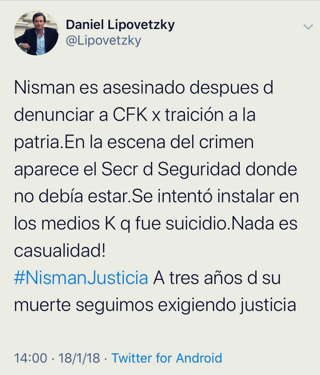 MartinLitwak's tweet photo. Sin palabras ... 

👇🏻👇🏻👇🏻

#NoFueSuicidioFueMAGNICIDIO #NismanMemoriaYJusticia #Nisman https://t.co/yJlQa0la1K