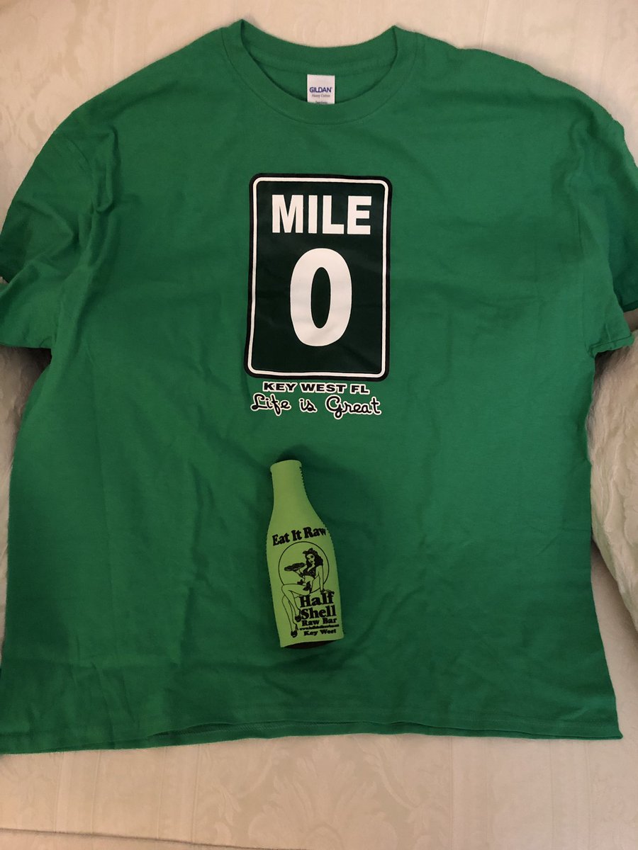 MeanwhileATP's tweet photo. More of the gifts the generous people in George’s life gave him for his birthday/Christmas-while his brother-in-law was in #KeyWest in December his lovely wife dropped a hint that George would like a #MileMarkerZero shirt. That was a fun package to open. #MoreToFloridaThanDisney https://t.co/KfeYtJnx93