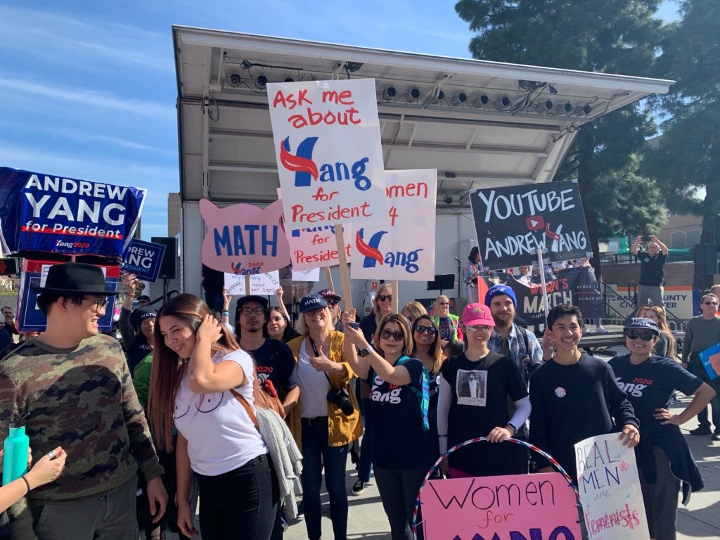 jenjen_8675309's tweet photo. This was worth marching for! #WomensMarch #WomensMarch2020 #OCWomensMarch #YangGang #UBI https://t.co/okiYWBsZTx