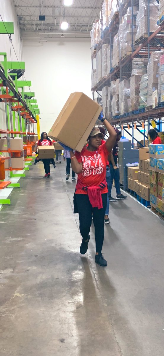 BAHADeltas's tweet photo. #BAHADST joined our sister chapters around the Houston rtoday to close out #FoundersDay Weekend w/ a Day of Service at @Habitat_org Restore &amp; @HoustonFoodBank. Service and impact is just what we do! 💪🏾 #BAHADST #BAHAServes #ServiceInOurHeart #DST1913 https://t.co/j97rEV6otb