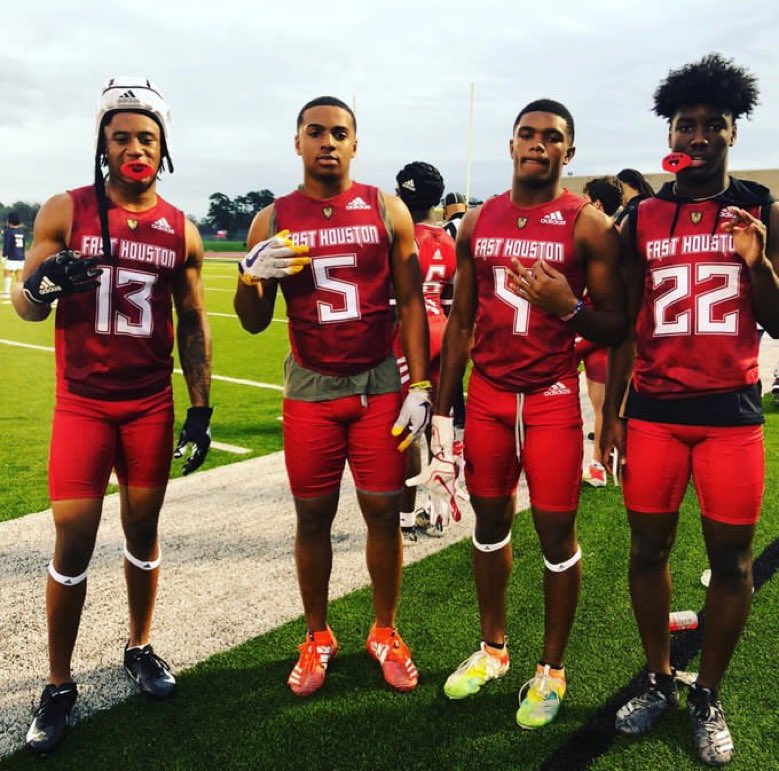 samspiegs's tweet photo. Loaded group of DBs on Fast Houston, especially with the special 2022 class https://t.co/N2zJ6eE5Da