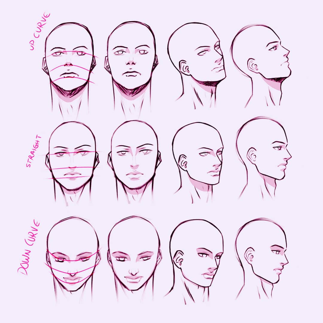Pin by Camille YU on M Drawing expressions  Face drawing reference Male  face drawing Face drawing