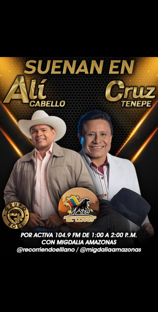 CruzTenepeVe's tweet photo. #Lanzamiento2020 l Gracias de nuevo a todos los medios de comunicación por tan sincero apoyo a mi #Promocional2020 #Agonia de #ManuelBandres Gracias mi gente de @recorriendoelllano y su líder @migdaliaamazonas #VamosPaEncima https://t.co/Dw2fIUFPbx