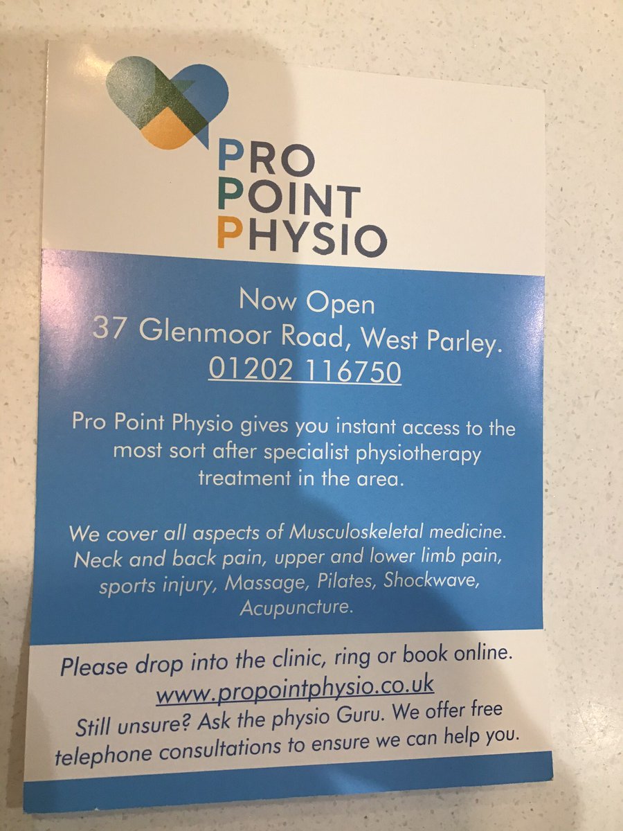 The new clinic is now open in Ferndown, Dorset. We’re raring to go and promote the best of what physiotherapy has to offer.🎉🎉🎉🎉🎉