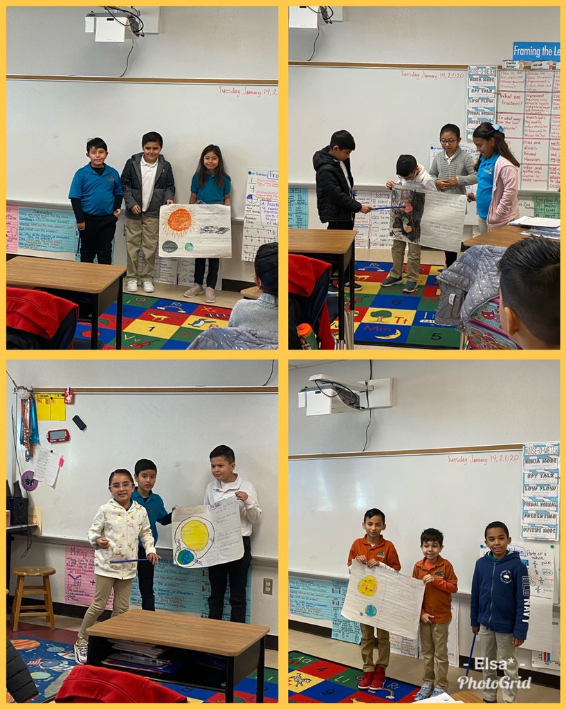EGriego_BES's tweet photo. Little Scholars presenting their facts about our Sun! ☀️ #AVIDcollaboration @jpb_coyotes_BES @Butler_ES #TeamSISD https://t.co/unGBZ9maHl