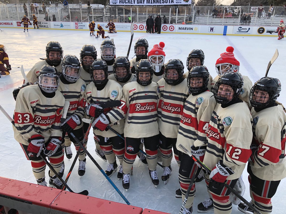 How we looking ⁦<a href="/HockeyDayMN/">Hockey Day Minnesota</a>⁩? Got these just for you 😁 #GoBucks