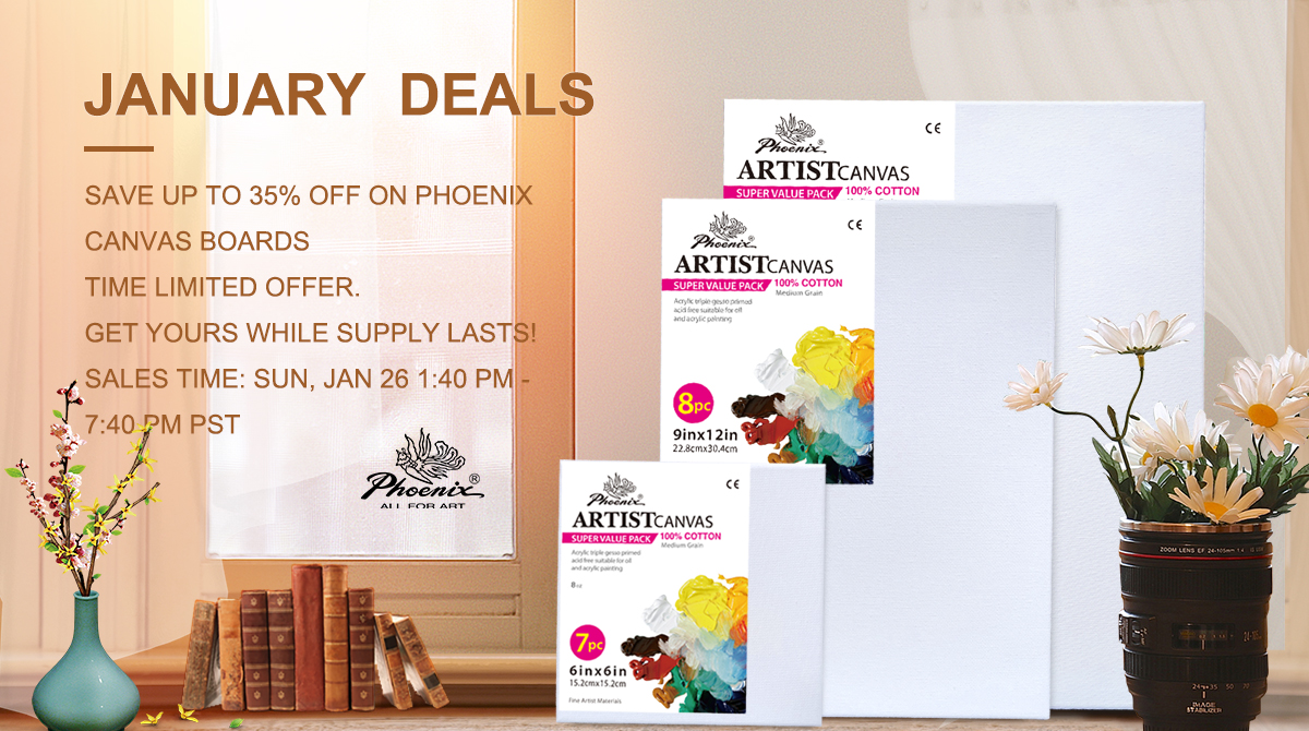 Phoenix_arts_us's tweet photo. UPCOMING DEALS FOR JANUARY
Save up to 35% OFF.
Get yours here:
Stretched Canvas: https://t.co/y5VniB7CgJ
#canvas #painting #amazondeals #phoenix #artmaterials #artsupplies #artcanvas #paintingmakesmehappy https://t.co/vgUQKsh3qM