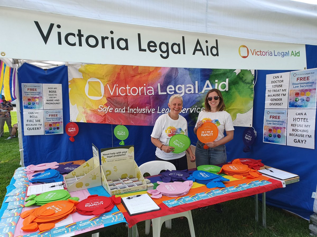 It's already heating up at #midsumma Carnival! Pop by our <a href="/VicLegalAid/">Victoria Legal Aid</a> stall to cool down with an equality fan and hear about how we can help with discrimination and other legal problems @midsumma