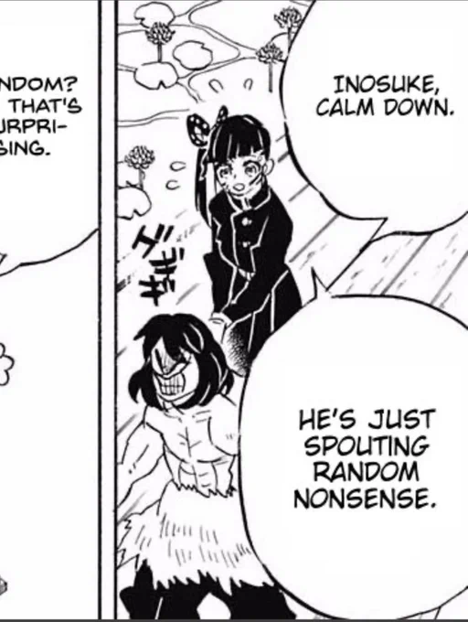 Kanao: *lawful good*

Inosuke: *chaotic evil* 