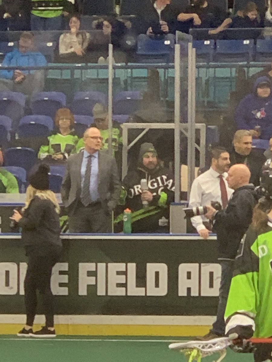 Quinner35's tweet photo. Who’s this guy talking strategy with the coach?? https://t.co/YHp7UCLnwe