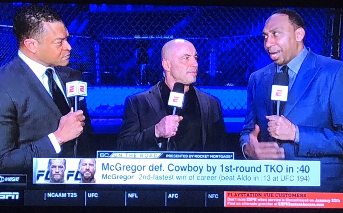 Jake Asman On Twitter Ah Yes Ufc Analyst Stephen A Smith Is On Espn To Breakdown Ufc246 With Joe Rogan Epic Crossover