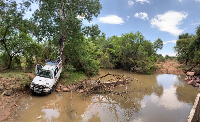 LeopardCon's tweet image. The new year begins with some water challenges to retrieve our cameras.