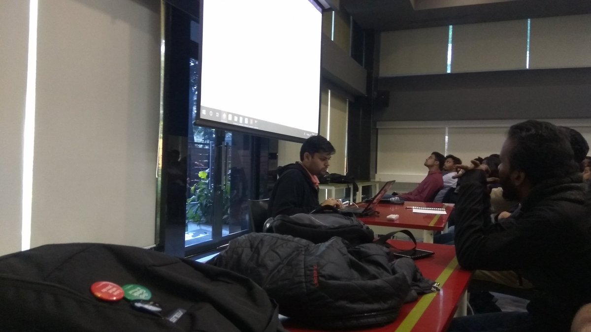 Dexter_AKS's tweet photo. Thanks @AntrixshG sir for taking time on sunday and hosting at @voiceflow #vfIndia #voiceFirst #gdgpune https://t.co/HA4ZasGzU6