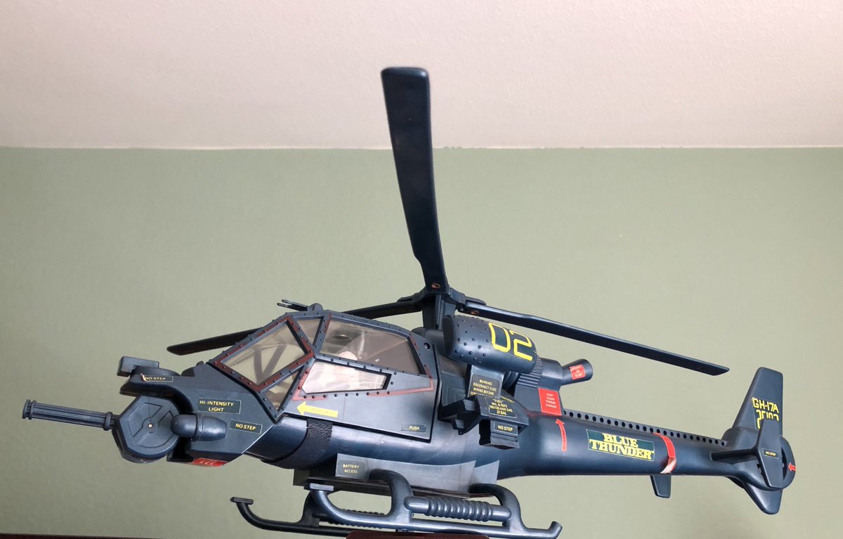 80sForNow's tweet photo. Here is #BlueThunder from #MultiToys corporation. I love #helicopters and #BlueThunder remains an iconic #80s vehicle. I always hoped for a BlueThunder / #Airwolf crossover or team up. Anyone have/had this toy? https://t.co/U18cN6OcKZ