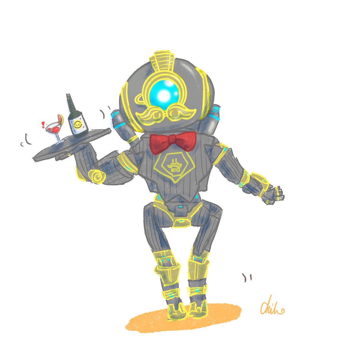 チコ サイコ紳士 パスファインダー Apexlegends Apexイラスト このスキン欲し過ぎて 良かったら アイコンやヘッダーに フリーアイコン フリーヘッダー チコのお絵描き