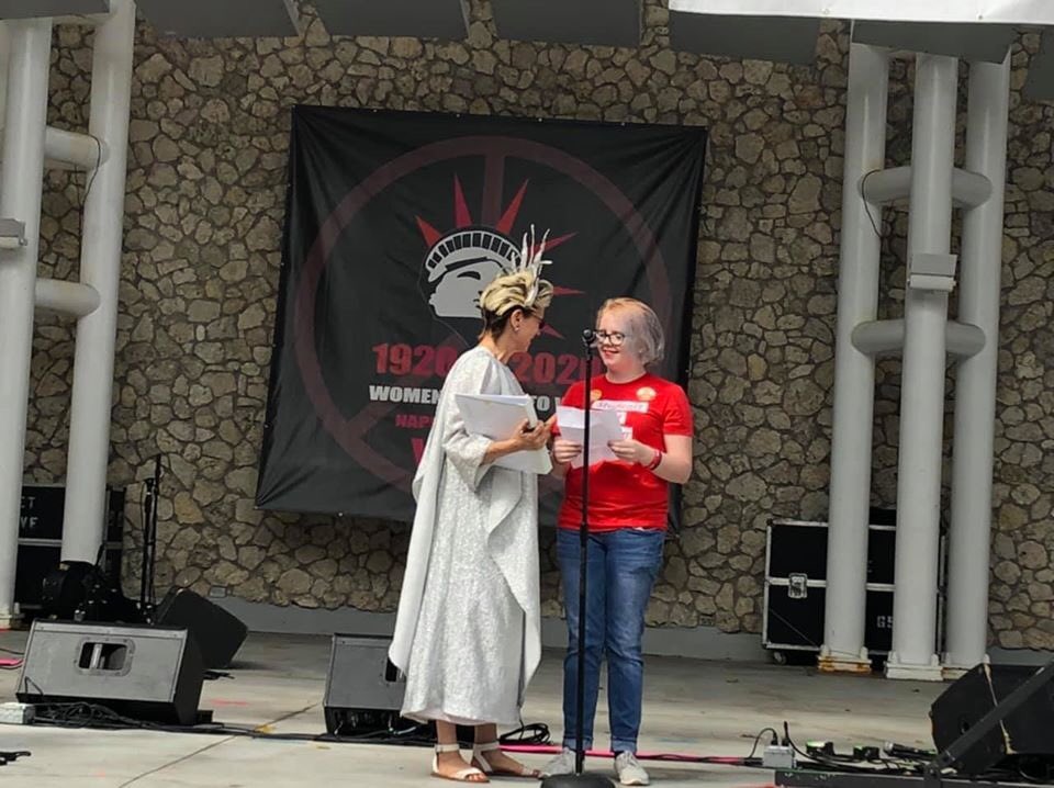 SDA_Naples's tweet photo. Today Students Demand Action Naples tabled at the Naples Women’s March! We got some new members and handed out a bunch of pins and stickers. Our group lead Michaela O’Brien was one of this years speakers as well. We can’t wait to see what the rest of this year has in store! https://t.co/fPq13u0z8m