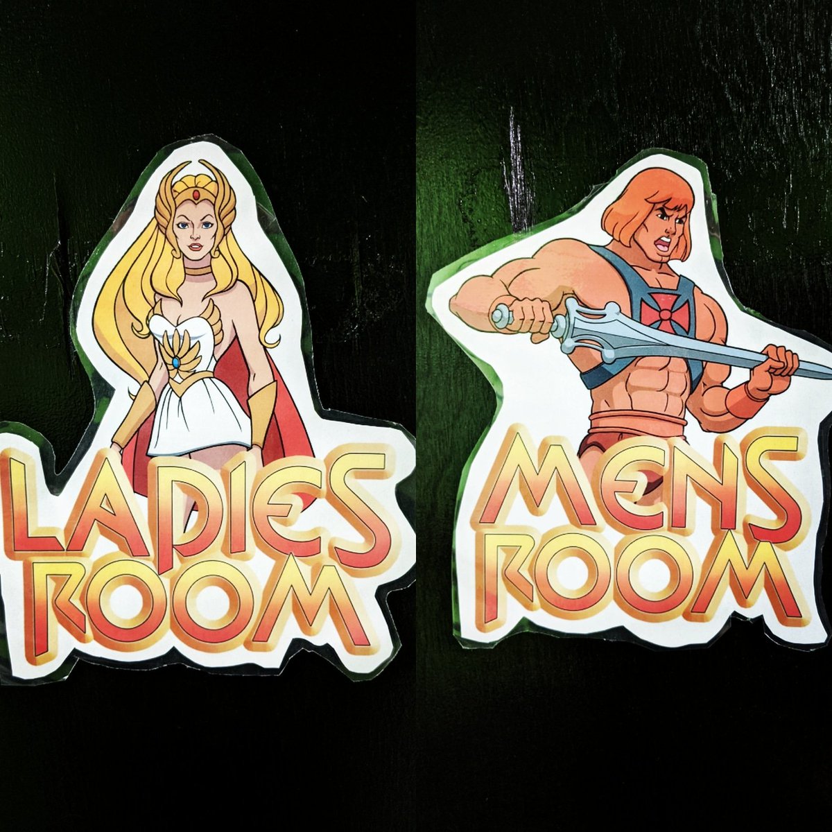 nolank_nyc's tweet photo. Super cool bathroom signs #DarksideRecords #Poughkeepsie #SheRa #HeMan #NewYork https://t.co/lbnxtjVHVz