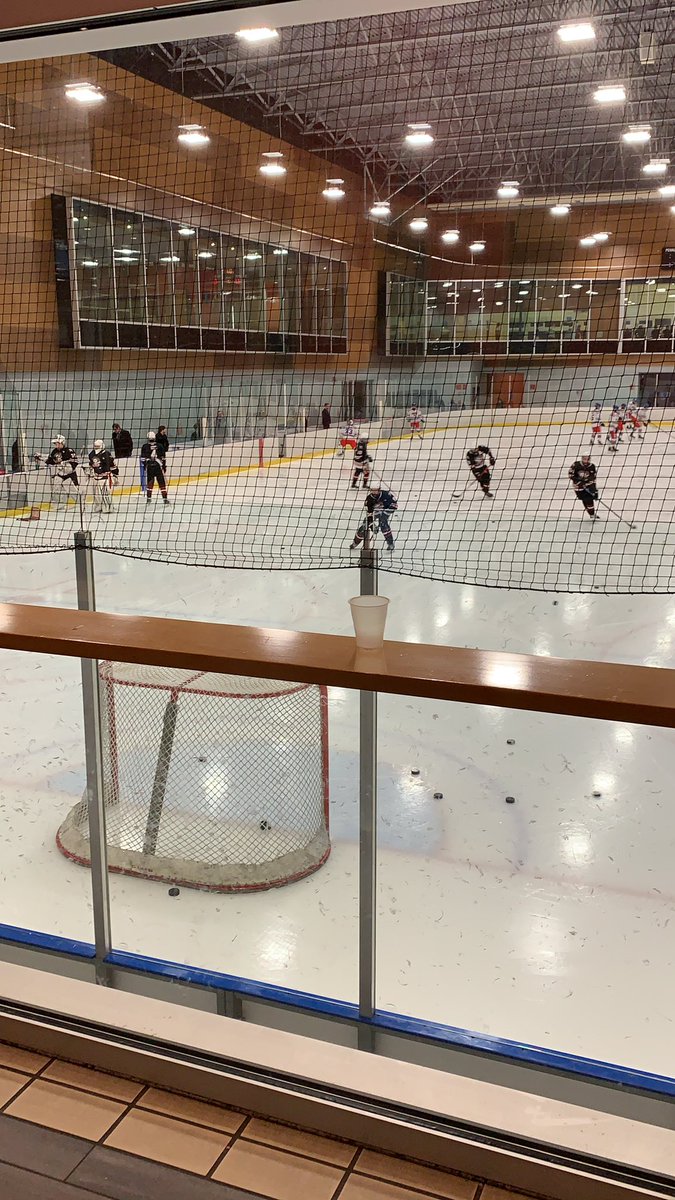 Warmup underway vs. Vancouver T-Birds.