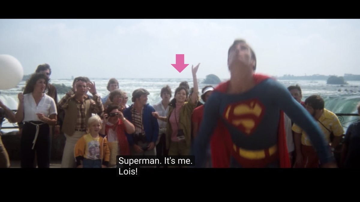 Look at Lois Lane. Pretty much ignored Clark Kent earlier when he tried to save the boy, but is vying for Superman’s attention after this dramatic save.