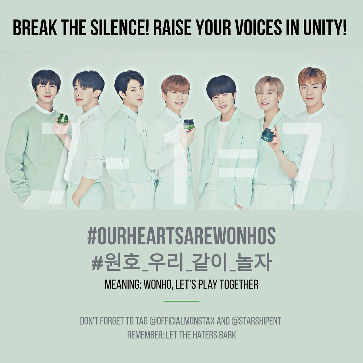 MONBEBEnt's tweet image. ♥️NEW HASHTAG ALERT♥️
👉NEW HASHTAG ALERT👈

REPLY (7) TIMES:

#OurHeartsAreWonhos
#원호_우리_같이_놀자 - Wonho let's play together

Thank you &amp;amp; don't forget to vote for Monsta X on award shows!!