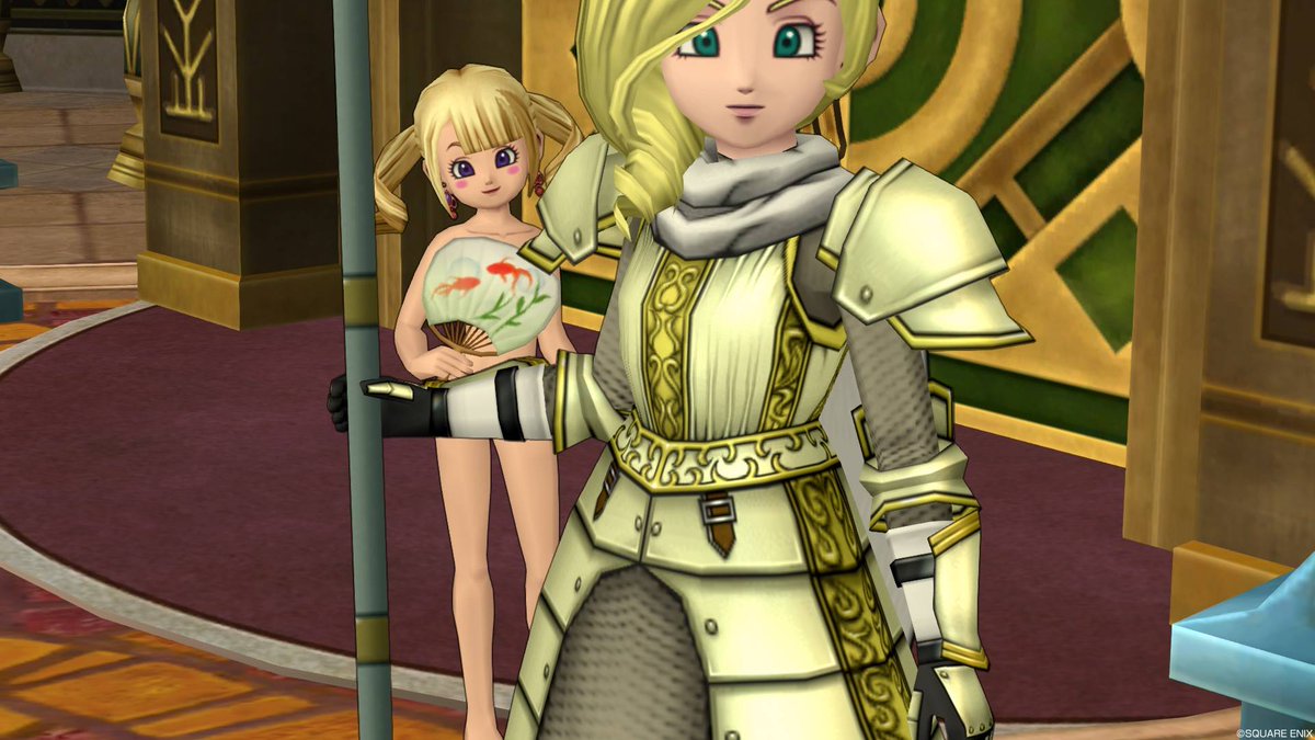 ゆめか 人間子供ちゃんの日常 ゆめかのあふれる探求心 ストーリーを進めてます 幻灯機で転送の門が壊れていましたがエテーネ王宮に入ることが出来ました おパンツを穿いてなければ見える心配が無いので安心して王様に会うことができますね