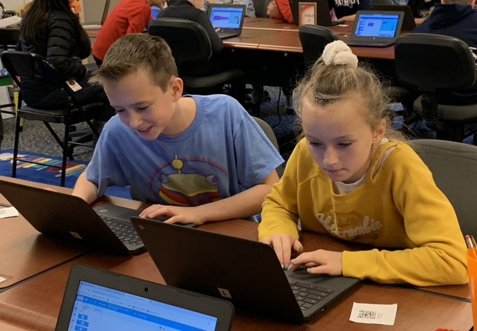 SchLibRI's tweet photo. RT @MrsOlibrary Lincoln Central elementary School library awarded a #ReadytoCode #HourifCode mini grant from 
@ALAlibrary for coding heroes during #CSEdWeek using #CSFirst #codeyourhero from @GoogleForEdu! https://t.co/cLmGiA7KCL