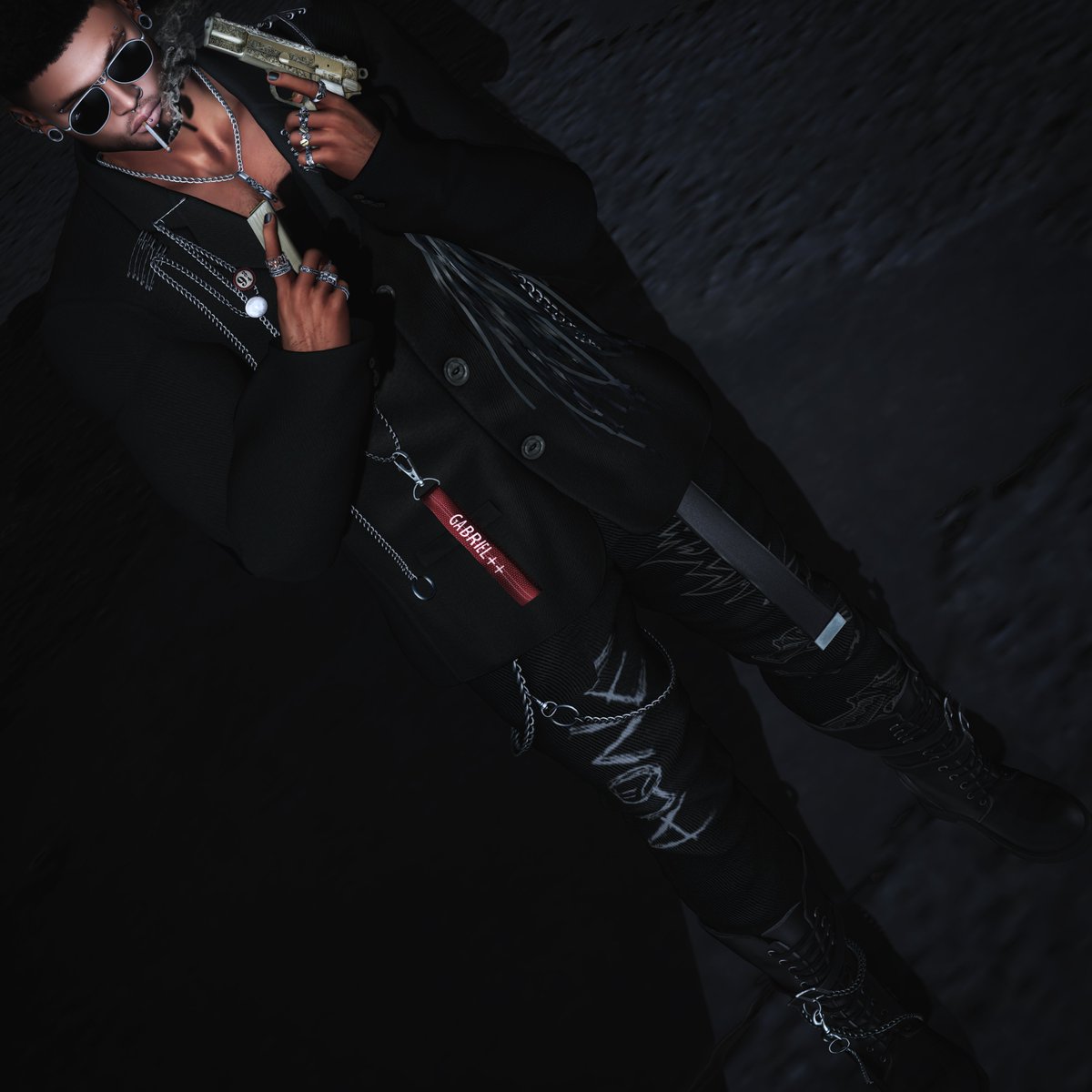 Kn0ck0ut1's tweet photo. GABRIEL at Epiphany INDICTMENT SUT GACHA
WORN:
::GB:: 1. Black Jacket w/Chain RARE
::GB:: 8. Long Belt Chain Pants/Graffiti
::GB:: 9. Chain Boots
::GB:: Indictment Necklace Silver

For Signature, Belleza &amp; Legacy Male Bodies

https://t.co/cncMwPCgfp

https://t.co/13Z7bXI3XF https://t.co/yY0R5eo0y1